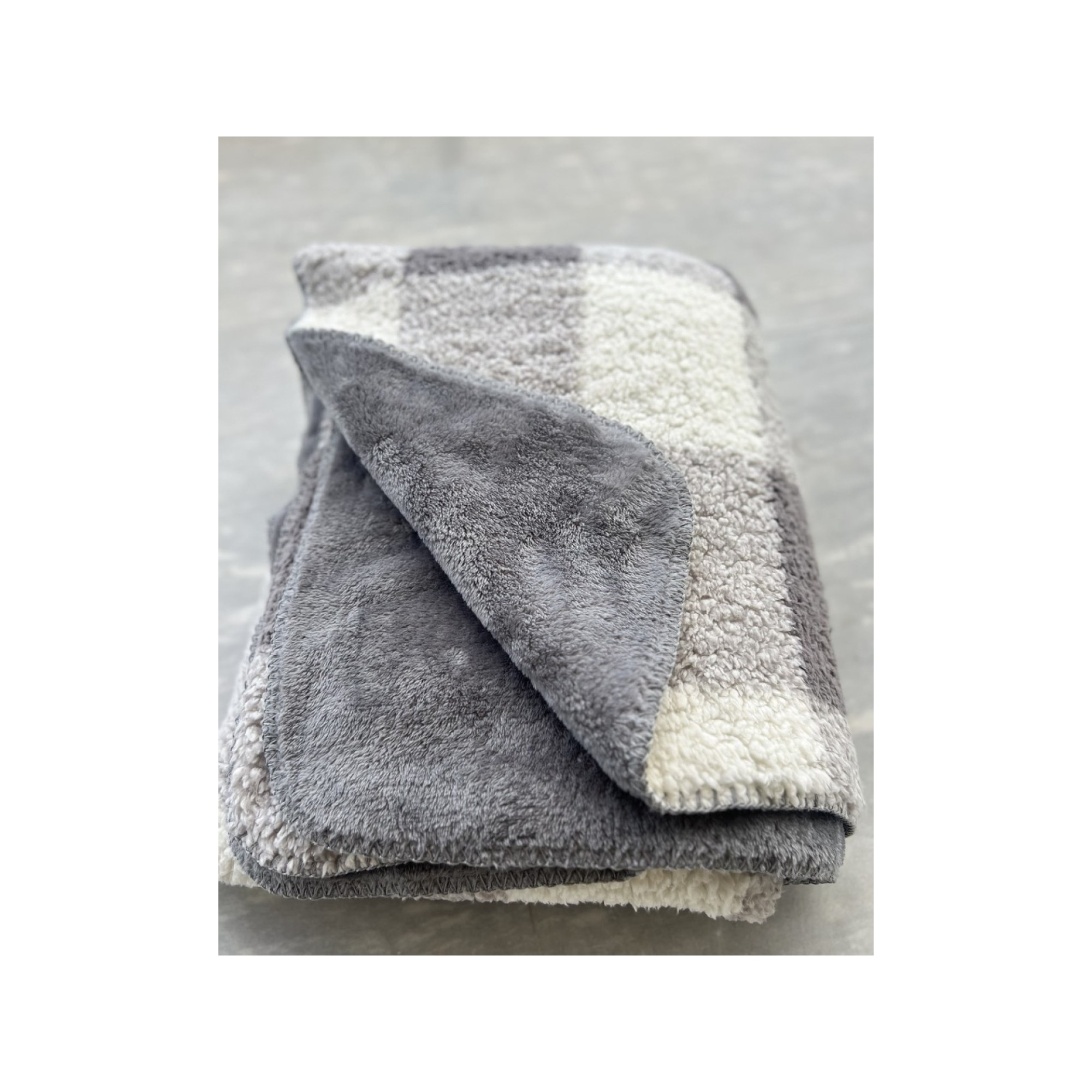 Κουβέρτα Γούνινη Tartan Μονή  150X200εκ Γκρι