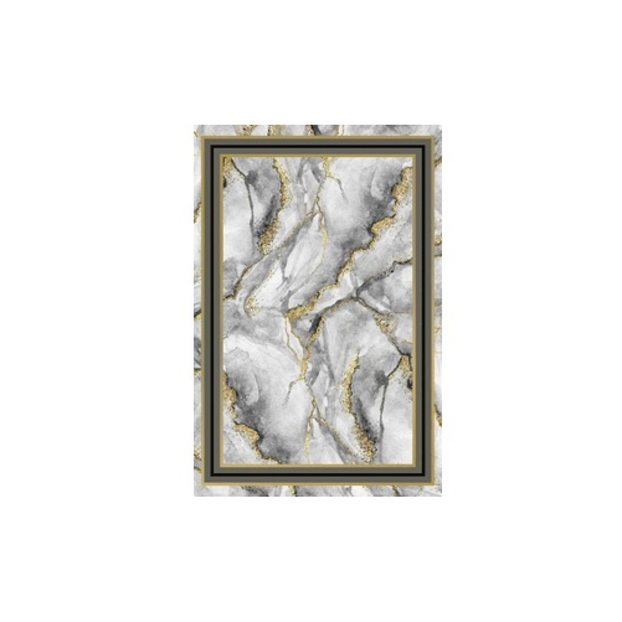 Τάπετο Απορροφητικό 50Χ115 Γκρι με Χρυσό