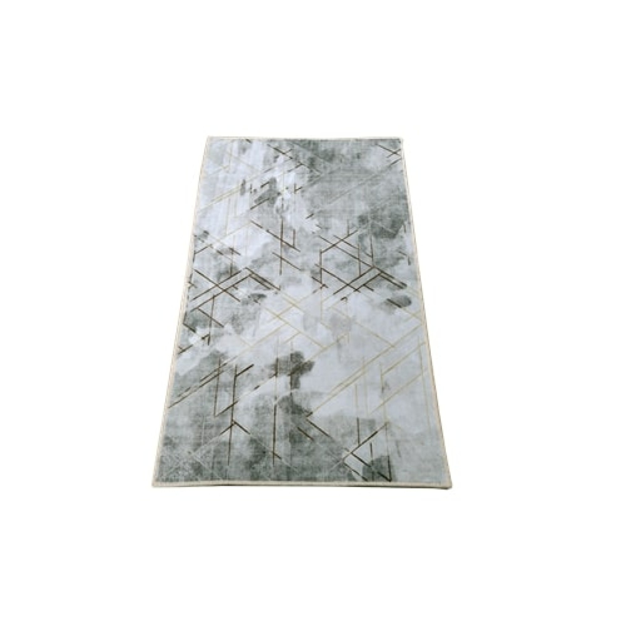 Χαλάκι SILK 60X180εκ Εκρού-Γκρι Με Χρυσό