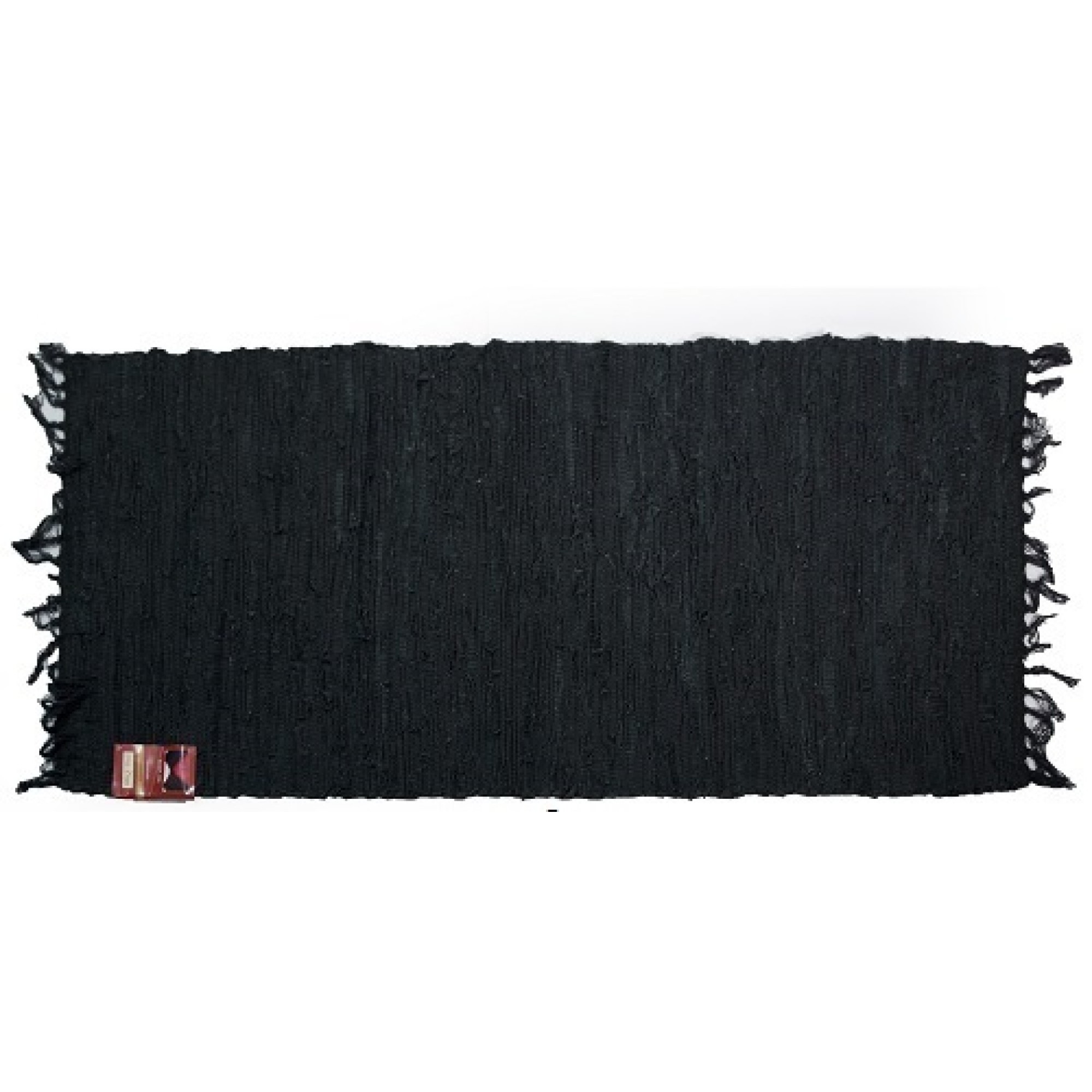 Χαλάκι Δερμάτινο Άκαυστο 65x135cm Μαύρο