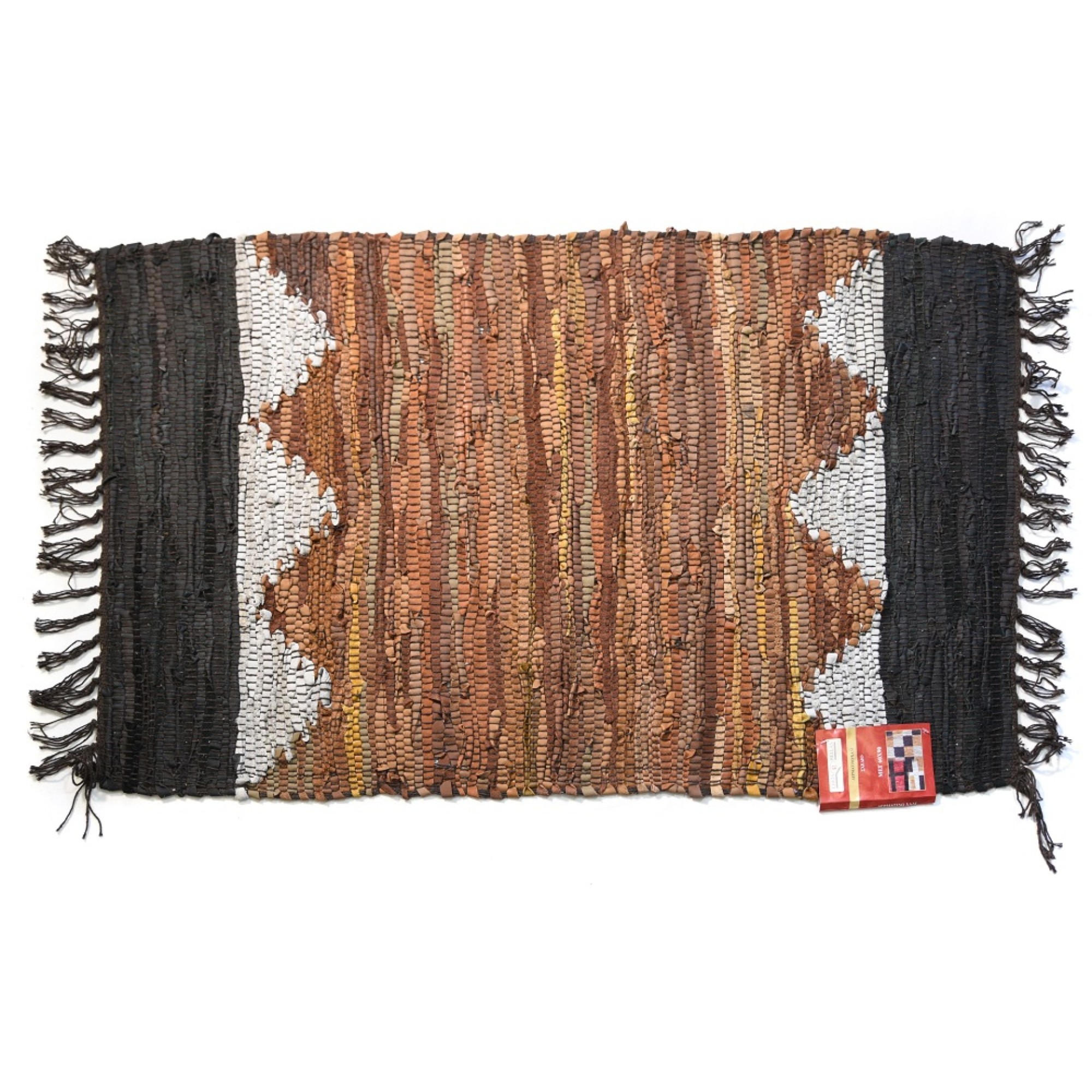 Χαλάκι Δερμάτινο Άκαυστο 65x135cm Με Σχέδιο Κάμελ