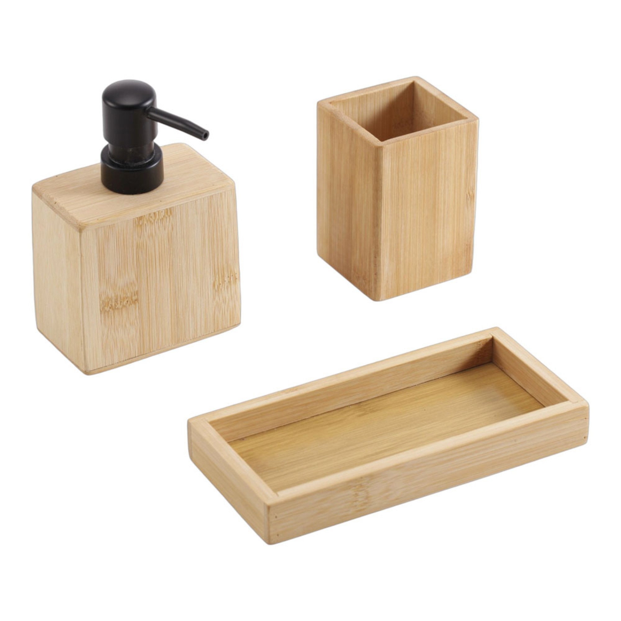 Σετ Μπάνιου 3 Τεμαχίων Από Ξύλο Μπαμπού ANKOR 850280