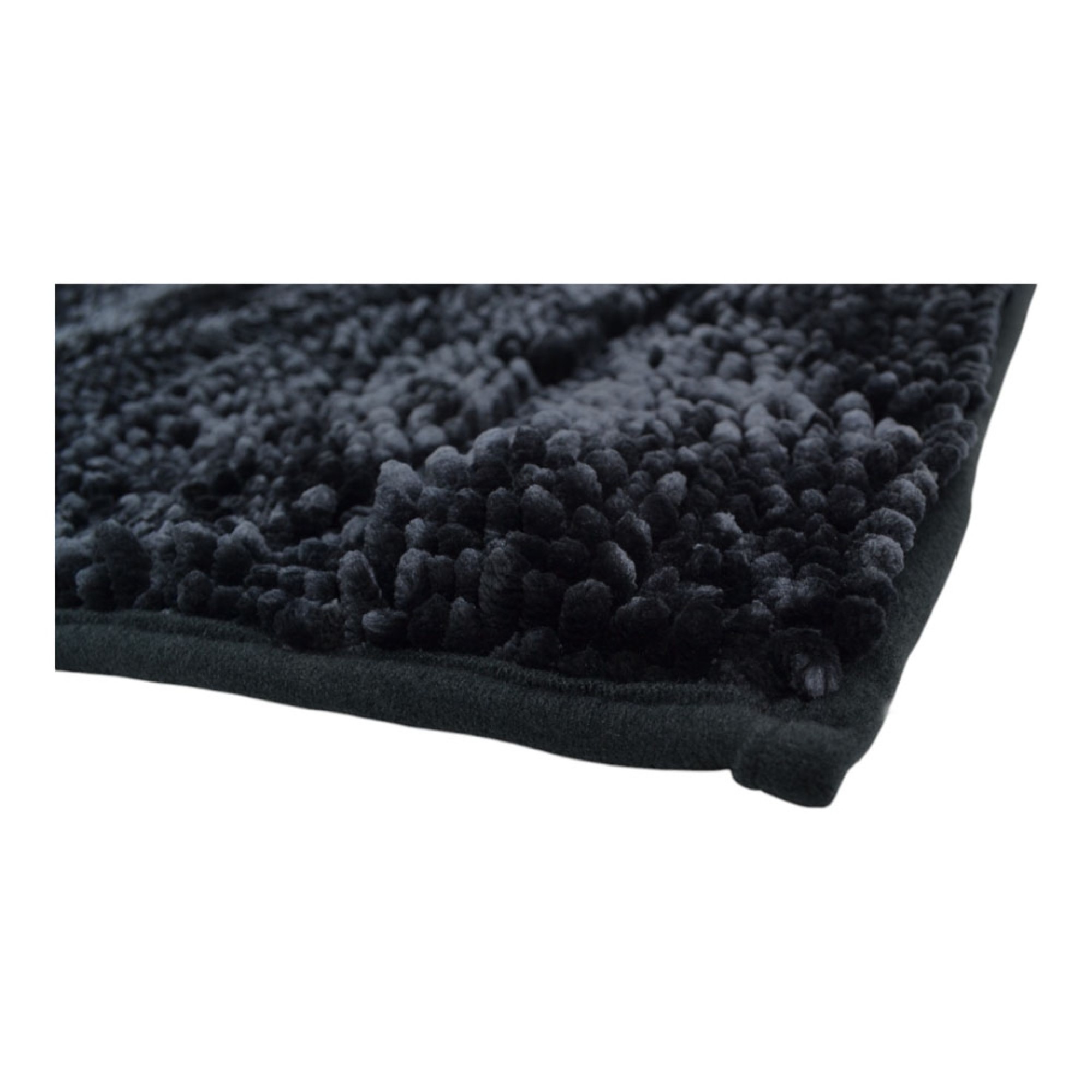 Πατάκι Μπάνιου Σενίλ 1500gsm Σε Μαύρο Χρώμα Με SEBS ΠΛΑΤΗ 50x80εκ.ANKOR 843305