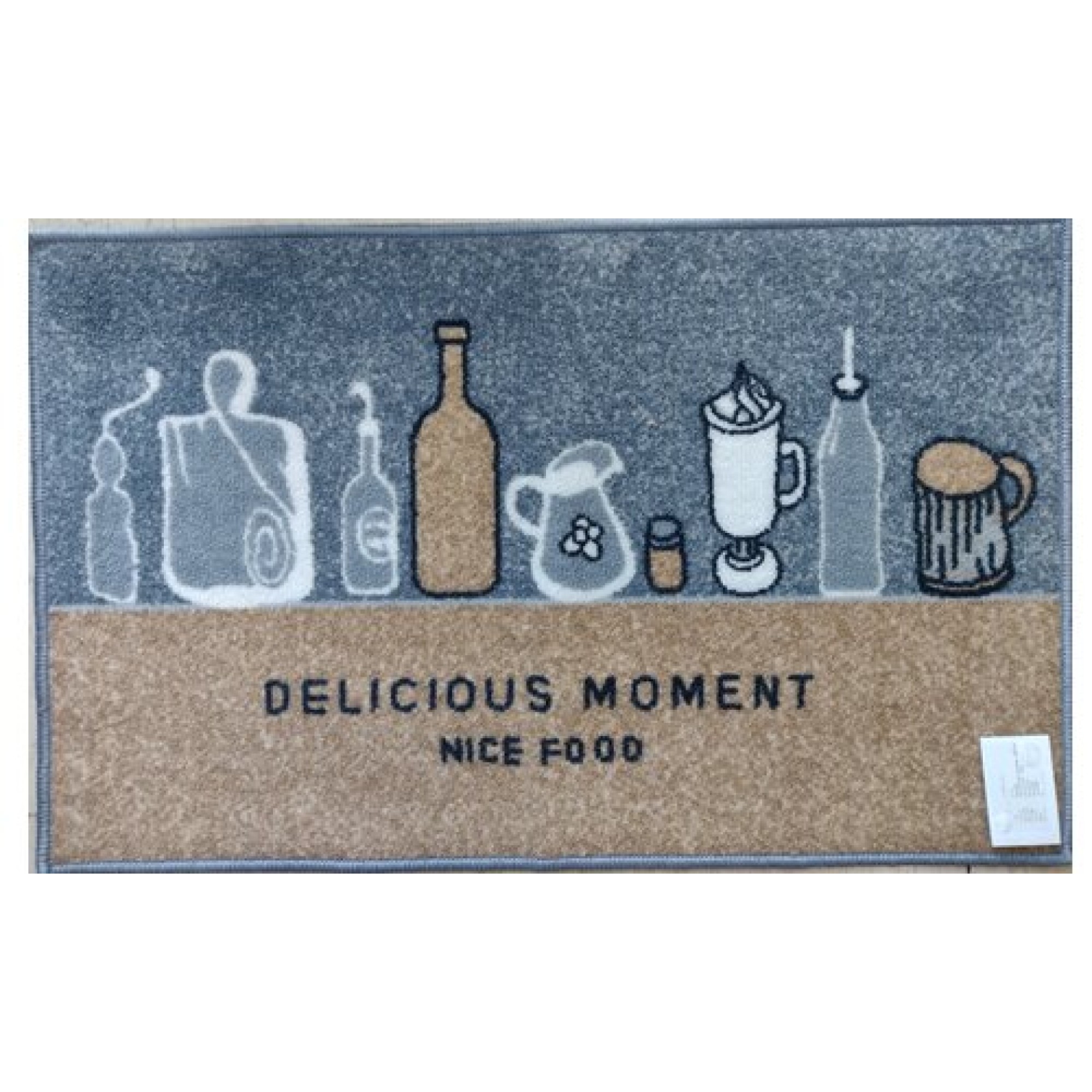 Τάπετο Κουζίνας Γκρι Μπεζ Delicious Moment 50χ120