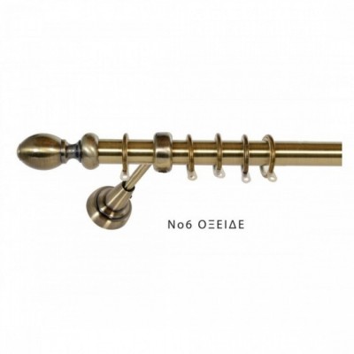 Πτυσσόμενο Kουρτινόξυλο Import Hellas Φ25 No.6 Οξειδέ 140cm – 250cm