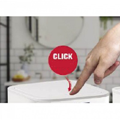 823239-823253 ΣΕΤ Καλάθι 5Lit. και Πιγκάλ Πλαστικό Τετράγωνο Λευκό Ριγέ Ankor