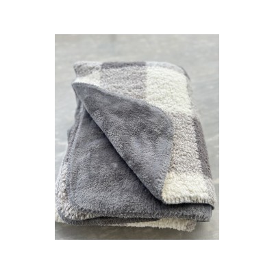 Κουβέρτα Γούνινη Tartan 200X220εκ Γκρι