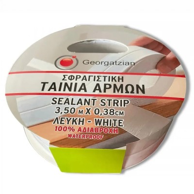 Ταινία Σφραγιστική Αρμών Λευκή 100% Αδιάβροχη και Αντιμουχλική Sealantstrip 38mm x 3.50m