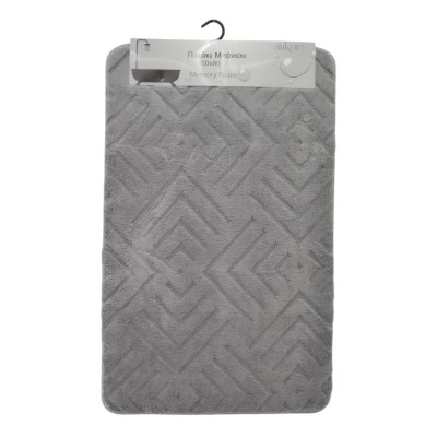 Πατάκι  Μπάνιου Memory  Foam Σε Γκρι  Χρώμα  Με PVC Πλάτη 50x80εκ.ANKOR 843343