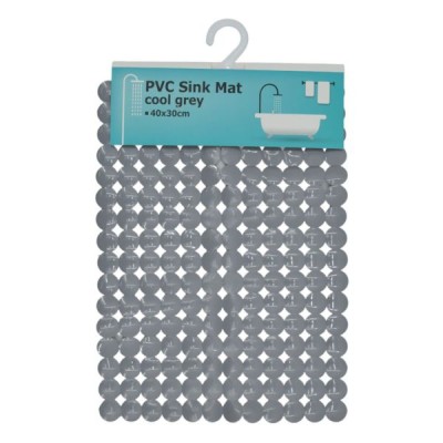 Τάπετο Νεροχύτη PVC Αντιολισθητικό Σε Γκρι Χρώμα 40x30εκ. ANKOR 835041