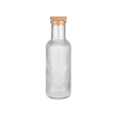 Μπουκάλι Γυάλινο 1000ml Ανάγλυφο Με Φελλό Διάφανο 00-21887