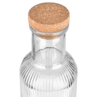 Μπουκάλι Γυάλινο 1000ml Ανάγλυφο Με Φελλό Διάφανο 00-21887