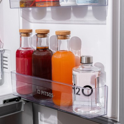 Μπουκάλι Γυάλινο 1000ml Ανάγλυφο Με Φελλό Διάφανο 00-21887