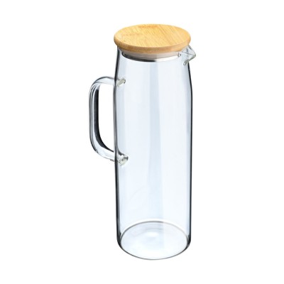 Κανάτα BAMBOO ESSENTIALS Γυάλινη 1500ml Με Καπάκι 01-19594