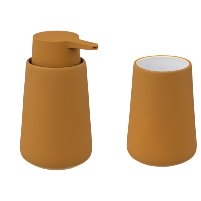 Σετ 2τεμ. Αξεσουάρ Μπάνιου  Colorama 5five 174879Τ-174880Τ Malt Brown