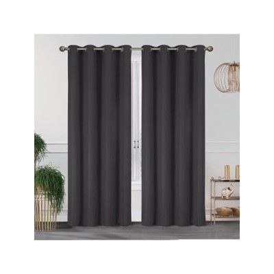 Κουρτίνα Συσκότισης με Τρουκς Ανθρακί Black Out 140×260εκ