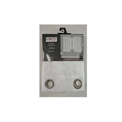Κουρτίνα Δωματίου  SILIA 140×260 cm Λευκή