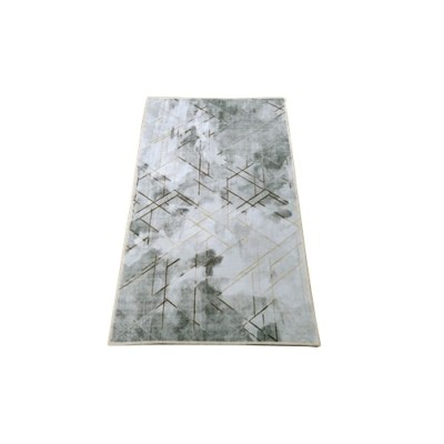 Χαλάκι SILK 60X180εκ Εκρού-Γκρι Με Χρυσό