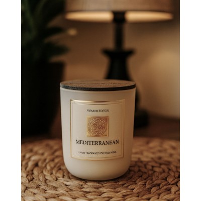 Αρωματικό  Κερί MEDITERRANEAN Σε Γυάλινο  Δοχείο Με Καπάκι 8x8x9εκ. ANKOR  849703