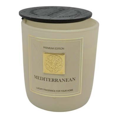 Αρωματικό  Κερί MEDITERRANEAN Σε Γυάλινο  Δοχείο Με Καπάκι 8x8x9εκ. ANKOR  849703