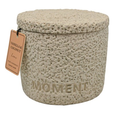 Αρωματικό Κερί VANILLA & COCONUT Σε Τσιμεντένιο Δοχείο Με Καπάκι 8,8x8,8x8,4εκ. ANKOR 849536