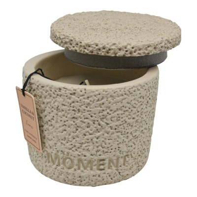 Αρωματικό Κερί VANILLA & COCONUT Σε Τσιμεντένιο Δοχείο Με Καπάκι 8,8x8,8x8,4εκ. ANKOR 849536