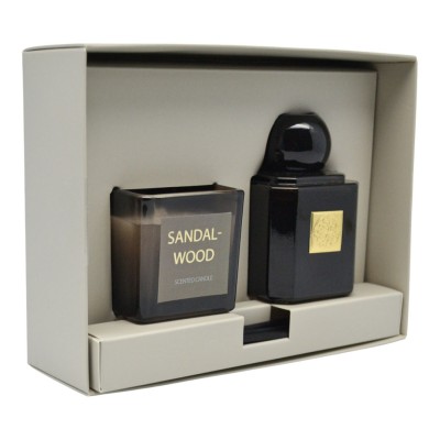 Σετ Αρωματικού Χώρου 80ml Και Κεριού SANDALWOOD ANKOR 849581