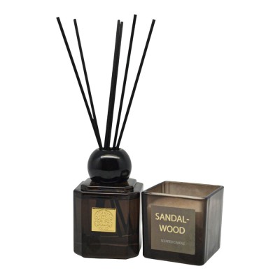 Σετ Αρωματικού Χώρου 80ml Και Κεριού SANDALWOOD ANKOR 849581