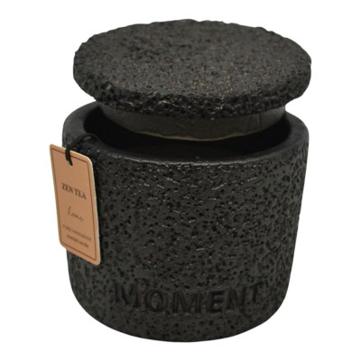 Αρωματικό Κερί ZEN TEA  Σε Τσιμεντένιο Δοχείο Με Καπάκι 8,8x8,8x8,4εκ. ANKOR 849543