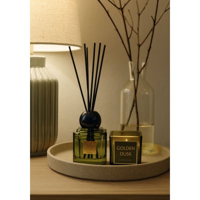 Σετ Αρωματικού Χώρου 80ml Και Κεριού GOLDEN DUSK ANKOR 849604