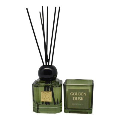 Σετ Αρωματικού Χώρου 80ml Και Κεριού GOLDEN DUSK ANKOR 849604