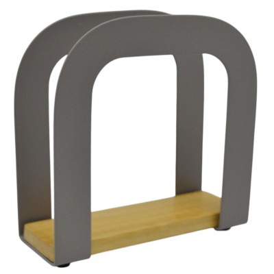 Χαρτοπετσετοθήκη Μεταλλική TAUPE Με Μπαμπού Βάση 12x4,5x12εκ.ANKOR 846726