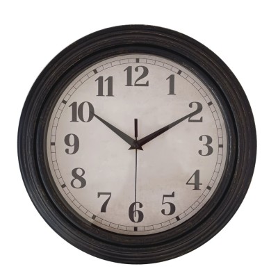 Ρολόι Τοίχου Πλαστικό 30,2εκ Με Μαύρο Πλαίσιο  ANKOR 844821