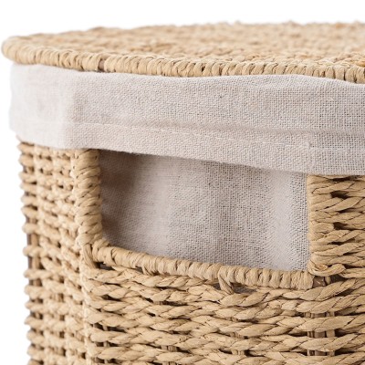 Καλάθι  Απλύτων BOTANICA 40x40x50cm Mε  Εσωτερική  Επένδυση & Καπάκι