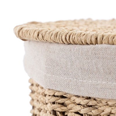 Καλάθι  Απλύτων BOTANICA 40x40x50cm Mε  Εσωτερική  Επένδυση & Καπάκι