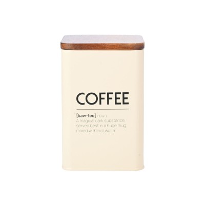 Δοχείο Για Καφέ ALLURE Μεταλλικό 10x14cm IVORY