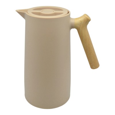 Κανάτα Θερμός 1lt ΜΠΕΖ Χρώμα Και Λαβή Όψη Ξύλου 12,5x24εκ. 850846