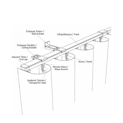 Πτυσσόμενος Σιδηρόδρομος Μεταλλικός B/T με Σύστημα Νο6 Wave 75-130εκ