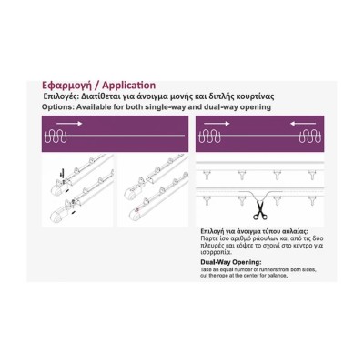 Πτυσσόμενος Σιδηρόδρομος Μεταλλικός B/T με Σύστημα Νο6 Wave 75-130εκ