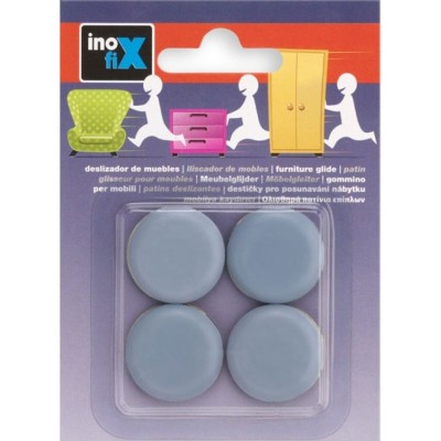 Inofix 3510-7 Αυτοκόλλητοι Ολισθητήρες Επίπλων Σ/4 PTFE Φ25X5.5χιλ., Γκρι