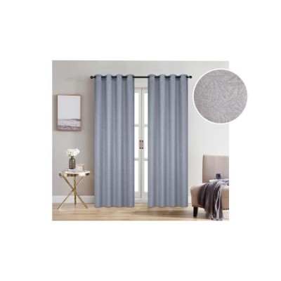 Κουρτίνα Δωματίου Blackout Ζακάρ 140×260 cm Γκρι