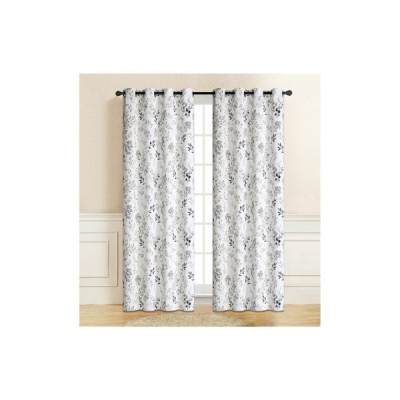 Κουρτίνα Δωματίου Blackout Εμπριμέ 140×260 cm Σχέδιο Λευκό Γκρι Και Μπλε