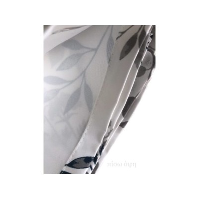 Κουρτίνα Δωματίου Blackout Εμπριμέ 140×260 cm Σχέδιο Λευκό Γκρι Και Μπλε