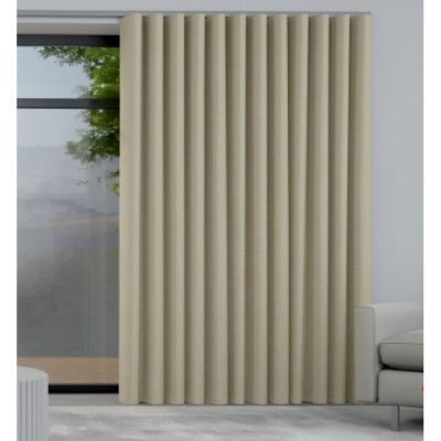 Κουρτίνα Με Wave Ραφή No 6  Black Out 140x260 Μπέζ