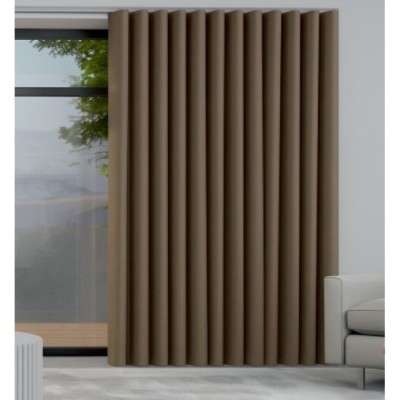 Κουρτίνα Με Wave Ραφή No 6  Black Out 140x260 Taupe