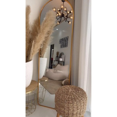 Καθρέφτης  Δαπέδου Και Τοίχου Από Κράμα  Αλουμινίου Σε Χρυσό Χρώμα Αψίδα 40x150εκ. ANKOR 843251