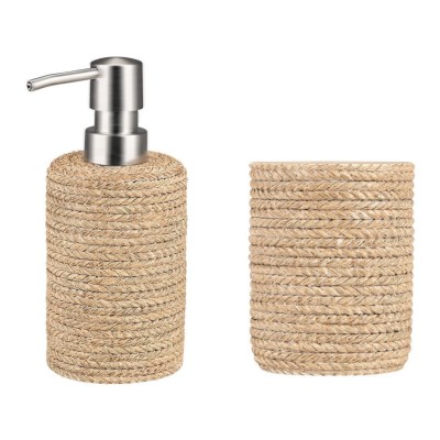 Σετ 2τεμ. Αξεσουάρ Μπάνιου NAUTICA Ρητίνης Μπεζ 350ML