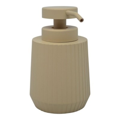 Σετ Αξεσουάρ Μπάνιου Πολυεστερικό Μπεζ  Με Ρίγες