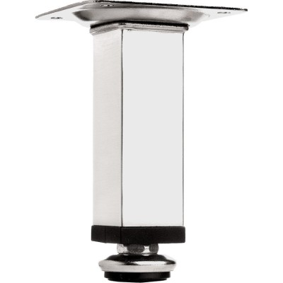 Πόδι Επίπλου Μεταλλικό Τετράγωνο 25Χ25 Νίκελ Ματ  Ύψος 10εκ