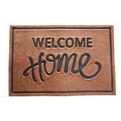 Ποδόμακτρο Καφέ  VELOUR Με Λάστιχο Welcome Home 40X60εκ